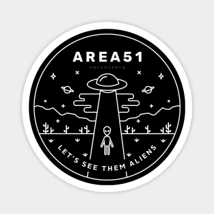 Area 51 - Let's see them Aliens Magnet